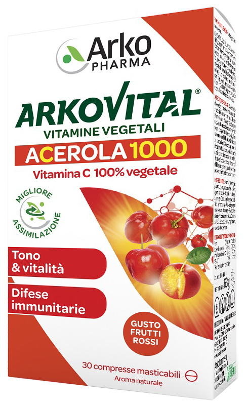 ARKOVITAL ACEROLA 1000 30 COMPRESSE MASTICABILI
