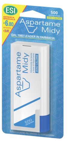 ESI ASPARTAME MIDY 500 COMPRESSE OFFERTA SPECIALE ESI ASPARTAME MIDY 500 COMPRESSE OFFERTA SPECIALE