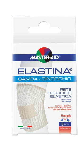 RETE TUBOLARE ELASTICA IPOALLERGENICA MASTER-AID ELASTINA GAMBA/GINOCCHIO 3 MT IN TENSIONE CALIBRO 5 CM RETE TUBOLARE ELASTICA IPOALLERGENICA MASTER-AID ELASTINA GAMBA/GINOCCHIO 3 MT IN TENSIONE CALIBRO 5 CM