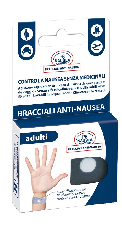 BRACCIALE ANTI NAUSEA PER ADULTI P6 NAUSEA CONTROL 2 PEZZI BRACCIALE ANTI NAUSEA PER ADULTI P6 NAUSEA CONTROL 2 PEZZI