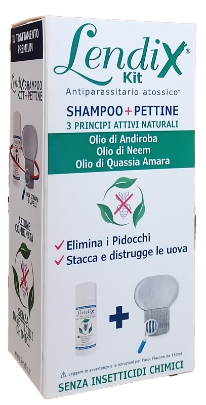LENDIX KIT SHAMPOO 150ML + PETTINE PREMIUM ANTIPIDOCCHI LENDIX KIT SHAMPOO 150ML + PETTINE PREMIUM ANTIPIDOCCHI