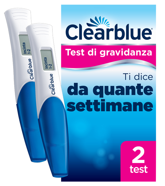 TEST DI GRAVIDANZA CLEARBLUE CON INDICATORE DELLE SETTIMANE 2 PEZZI TEST DI GRAVIDANZA CLEARBLUE CON INDICATORE DELLE SETTIMANE 2 PEZZI