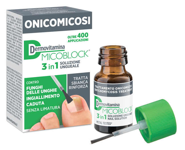 DERMOVITAMINA MICOBLOCK 3 IN 1 ONICOMICOSI SOLUZIONE UNGUEALE 7 ML DERMOVITAMINA MICOBLOCK 3 IN 1 ONICOMICOSI SOLUZIONE UNGUEALE 7 ML