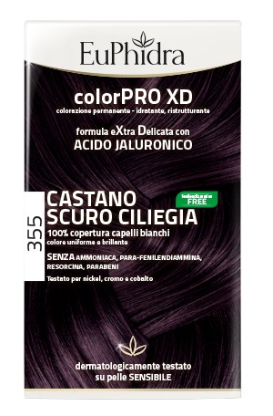 EUPHIDRA COLORPRO XD 355 CASTANO SCURO CILIEGIA GEL COLORANTE CAPELLI IN FLACONE + ATTIVANTE + BALSAMO + GUANTI EUPHIDRA COLORPRO XD 355 CASTANO SCURO CILIEGIA GEL COLORANTE CAPELLI IN FLACONE + ATTIVANTE + BALSAMO + GUANTI