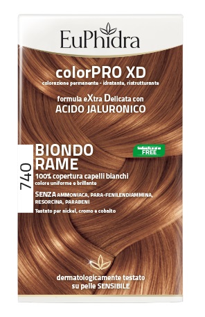 EUPHIDRA COLORPRO XD 740 BIONDO RAME GEL COLORANTE CAPELLI IN FLACONE + ATTIVANTE + BALSAMO + GUANTI EUPHIDRA COLORPRO XD 740 BIONDO RAME GEL COLORANTE CAPELLI IN FLACONE + ATTIVANTE + BALSAMO + GUANTI