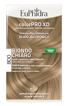 EUPHIDRA COLORPRO XD 800 BIONDO CHIARO GEL COLORANTE CAPELLI IN FLACONE + ATTIVANTE + BALSAMO + GUANTI EUPHIDRA COLORPRO XD 800 BIONDO CHIARO GEL COLORANTE CAPELLI IN FLACONE + ATTIVANTE + BALSAMO + GUANTI