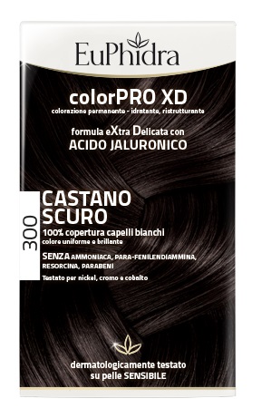 EUPHIDRA COLORPRO XD 300 CASTANO SCURO GEL COLORANTE CAPELLI IN FLACONE + ATTIVANTE + BALSAMO + GUANTI EUPHIDRA COLORPRO XD 300 CASTANO SCURO GEL COLORANTE CAPELLI IN FLACONE + ATTIVANTE + BALSAMO + GUANTI