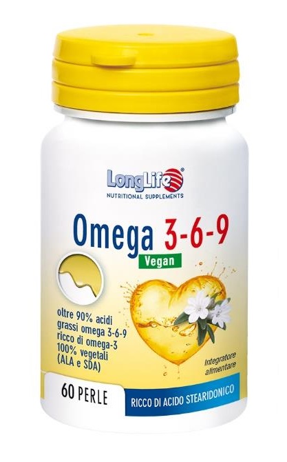 LONGLIFE OMEGA 3-6-9 VEGAN 750 MG 60 PERLE VEGETALI LONGLIFE OMEGA 3-6-9 VEGAN 750 MG 60 PERLE VEGETALI
