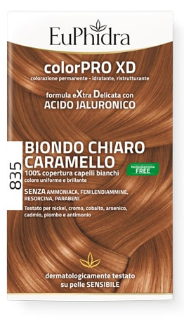 EUPHIDRA COLORPRO GEL COLORANTE CAPELLI XD 835 CARAMELLO 50 ML + ATTIVANTE + BALSAMO + GUANTI EUPHIDRA COLORPRO GEL COLORANTE CAPELLI XD 835 CARAMELLO 50 ML + ATTIVANTE + BALSAMO + GUANTI