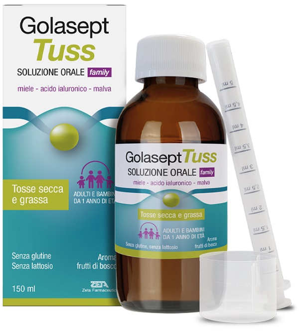 SOLUZIONE ORALE GOLASEPT TUSS FAMILY 150 ML SOLUZIONE ORALE GOLASEPT TUSS FAMILY 150 ML