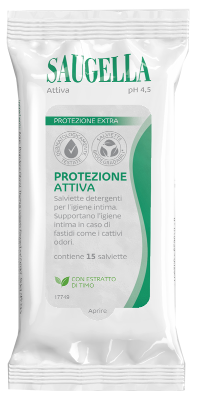 SAUGELLA ATTIVA SALVIETTINE 15 PEZZI SAUGELLA ATTIVA SALVIETTINE 15 PEZZI