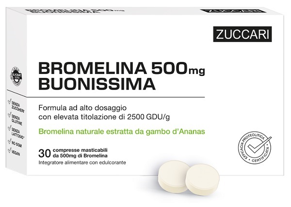 BROMELINA 500 BUONISSIMA 30 COMPRESSE BROMELINA 500 BUONISSIMA 30 COMPRESSE