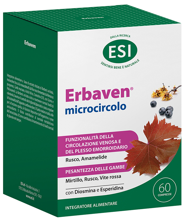 ESI ERBAVEN MICROCIRCOLO 60 COMPRESSE SENZA GLUTINE ESI ERBAVEN MICROCIRCOLO 60 COMPRESSE SENZA GLUTINE