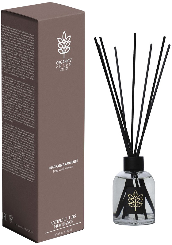 ORGANICS PHARM ANTIPOLLUTION FRAGRANCE FRAGRANZA AMBIENTE NOTE VERDI E MUSCHI 100 ML ORGANICS PHARM ANTIPOLLUTION FRAGRANCE FRAGRANZA AMBIENTE NOTE VERDI E MUSCHI 100 ML