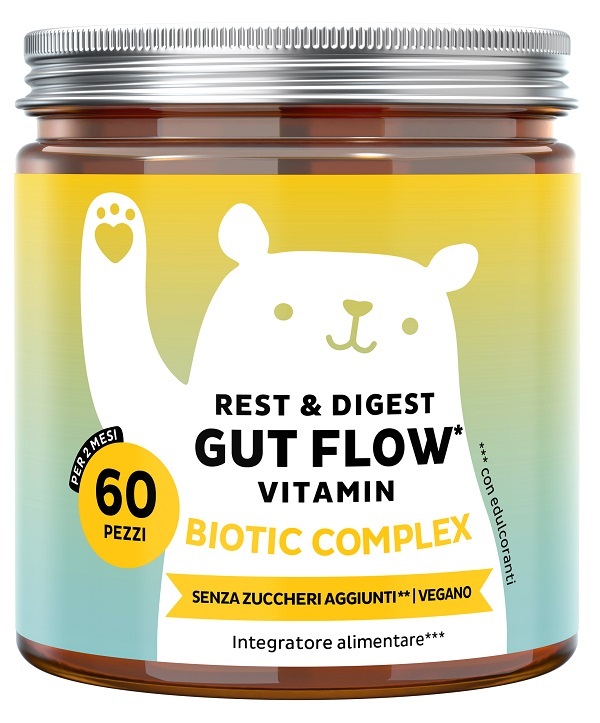 BEARS WITH BENEFITS REST&DIGEST GUT FLOW VITAMIN 60 CARAMELLE GOMMOSE CON EDULCORANTI SENZA ZUCCHERI BEARS WITH BENEFITS REST&DIGEST GUT FLOW VITAMIN 60 CARAMELLE GOMMOSE CON EDULCORANTI SENZA ZUCCHERI