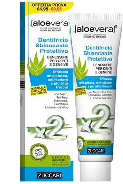 ALOEVERA2 DENTIFRICIO SBIANCANTE PROTETTIVO CON STEVIA 100 ML ALOEVERA2 DENTIFRICIO SBIANCANTE PROTETTIVO CON STEVIA 100 ML