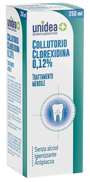 UNIDEA COLLUTORIO CLOREXIDINA 0,12% 250 ML UNIDEA COLLUTORIO CLOREXIDINA 0,12% 250 ML