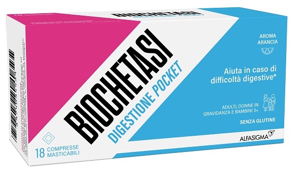 BIOCHETASI DIGESTIONE POCKET 18 COMPRESSE MASTICABILI BIOCHETASI DIGESTIONE POCKET 18 COMPRESSE MASTICABILI