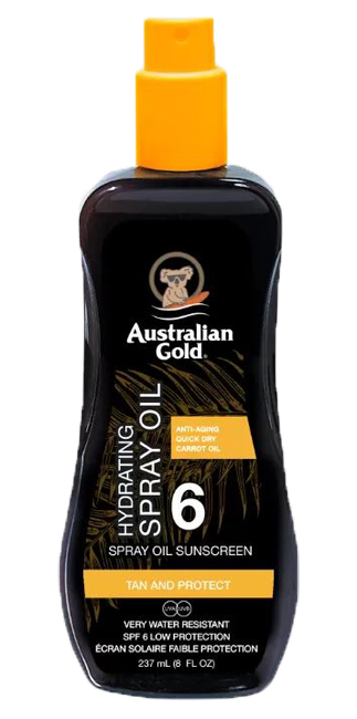 AUSTRALIAN GOLD PROTEZIONE SOLARE SPF 6 SPRAY OIL CON CAROTA 237 ML