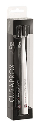SPAZZOLINO CURAPROX WHITE IS BLACK WHITE/BLACK 2 PEZZI SPAZZOLINO CURAPROX WHITE IS BLACK WHITE/BLACK 2 PEZZI