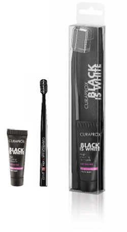 CURAPROX BLACK IS WHITE DENTIFRICI SBIANCANTI 1 DENTIFRICIO DA 10ML + 1 SPAZZOLINO CURAPROX BLACK IS WHITE DENTIFRICI SBIANCANTI 1 DENTIFRICIO DA 10ML + 1 SPAZZOLINO