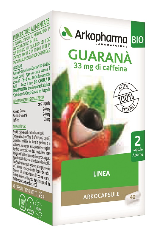 ARKO CAPSULE GUARANA' BIO 40 CAPSULE ARKO CAPSULE GUARANA' BIO 40 CAPSULE