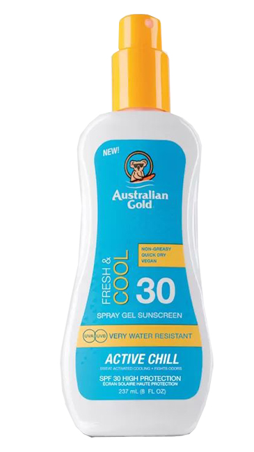 AUSTRALIAN GOLD BOTANICAL SPF 30 SPRAY GEL ACTIVE CHILL 237 ML AUSTRALIAN GOLD BOTANICAL SPF 30 SPRAY GEL ACTIVE CHILL 237 ML