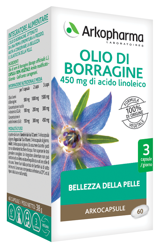 ARKOPHARMA OLIO DI BORRAGINE 60 PERLE ARKOPHARMA OLIO DI BORRAGINE 60 PERLE