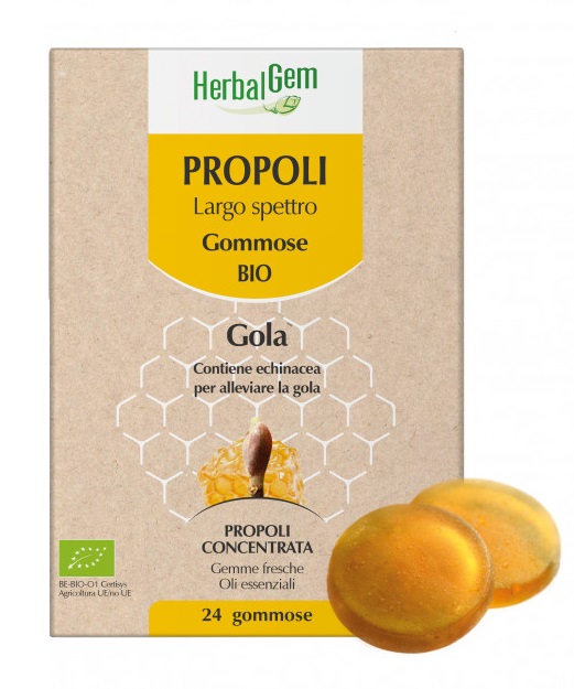 HERBALGEM BIO PROPOLI 24 GOMMOSE HERBALGEM BIO PROPOLI 24 GOMMOSE
