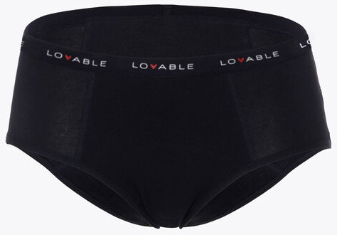 LOVABLE PERIOD PANTIES SLIP FLUSSO MEDIO NERO TAGLIA SMALL LOVABLE PERIOD PANTIES SLIP FLUSSO MEDIO NERO TAGLIA SMALL