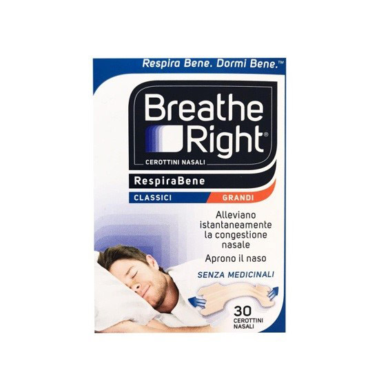 CEROTTI NASALI BREATHE RIGHT CLASSICI GRANDI 30 PEZZI CEROTTI NASALI BREATHE RIGHT CLASSICI GRANDI 30 PEZZI