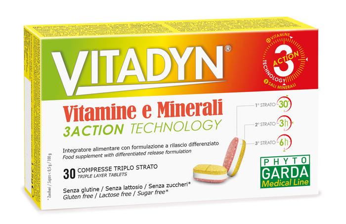 VITADYN VITAMINE/MINERALI 30 COMPRESSE RILASCIO DIFFERENZIATO VITADYN VITAMINE/MINERALI 30 COMPRESSE RILASCIO DIFFERENZIATO