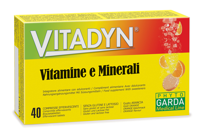 VITADYN VITAMINE/MINERALI 40 COMPRESSE EFFERVESCENTI IN 2 TUBI VITADYN VITAMINE/MINERALI 40 COMPRESSE EFFERVESCENTI IN 2 TUBI