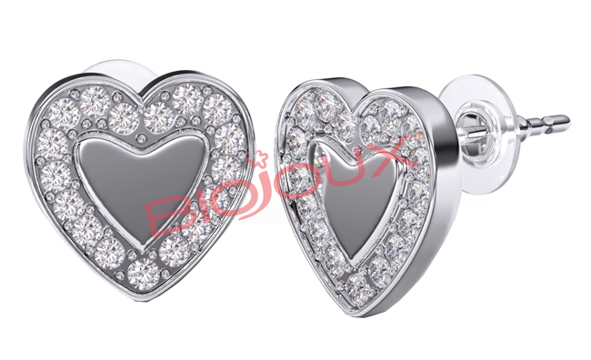 BJT249 ORECCHINI LOVE ME HEART STAINLESS STEEL BJT249 ORECCHINI LOVE ME HEART STAINLESS STEEL