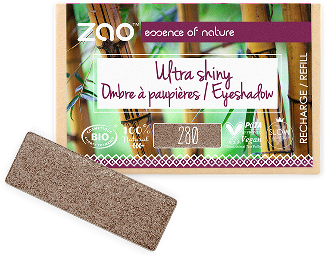 ZAO ORGANIC MAKE UP RICARICA OMBRETTO RETTANGOLO 280 CACAO SATINATO 1,3 G