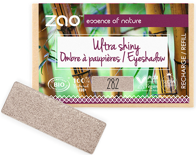 ZAO ORGANIC MAKE UP RICARICA OMBRETTO RETTANGOLO 282 ARGENTO LILLA 1,3 G