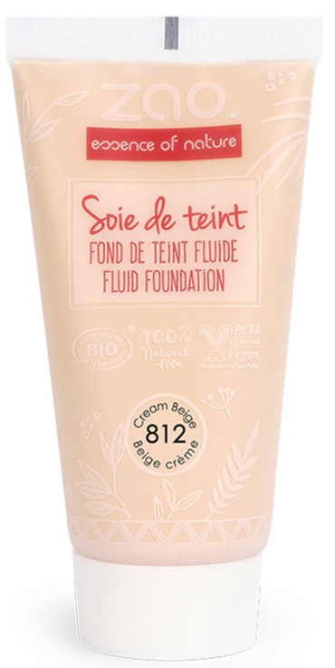 ZAO ORGANIC MAKE UP RICARICA SOIE DE TEINT FONDOTINTA FLUIDO 812 BEIGE CREMA 30 ML