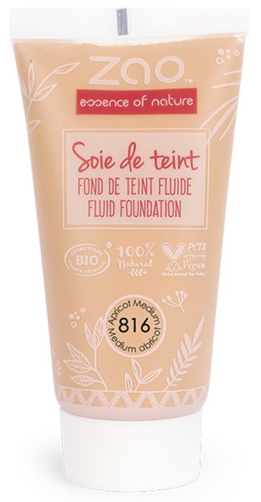 ZAO ORGANIC MAKE UP RICARICA SOIE DE TEINT FONDOTINTA FLUIDO 816 MEDIUM ALBICOCCA 30 ML