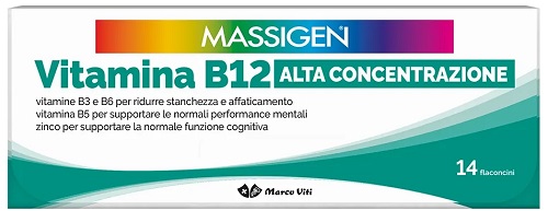MASSIGEN VITAMINA B12 ALTA CONCENTRAZIONE 14 FLACONCINI MASSIGEN VITAMINA B12 ALTA CONCENTRAZIONE 14 FLACONCINI