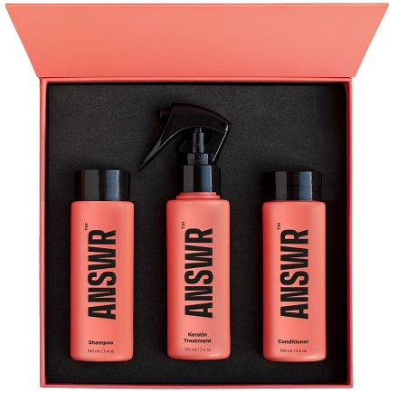 ANSWR KIT COMPLETO 1 TRATTAMENTO LISCIANTE 100 ML + 1 SHAMPOO 100 ML + 1 BALSAMO 100 ML ANSWR KIT COMPLETO 1 TRATTAMENTO LISCIANTE 100 ML + 1 SHAMPOO 100 ML + 1 BALSAMO 100 ML