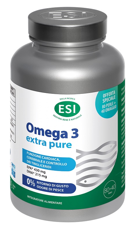 ESI OMEGA 3 EXTRA PURE 80 PERLE + 40 PERLE IN OMAGGIO ESI OMEGA 3 EXTRA PURE 80 PERLE + 40 PERLE IN OMAGGIO