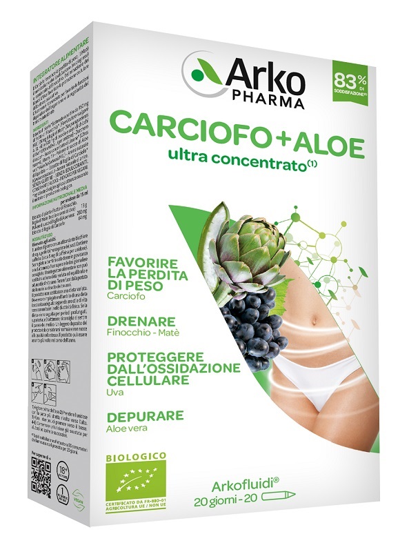 ARKOFLUIDI CARCIOFO+ALOE VERA 20 FLACONCINI 200 G