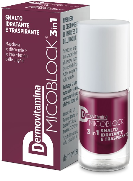 DERMOVITAMINA MICOBLOCK 3IN1 SMALTO IDRATANTE TRASPIRANTE PRUGNA 5 ML DERMOVITAMINA MICOBLOCK 3IN1 SMALTO IDRATANTE TRASPIRANTE PRUGNA 5 ML