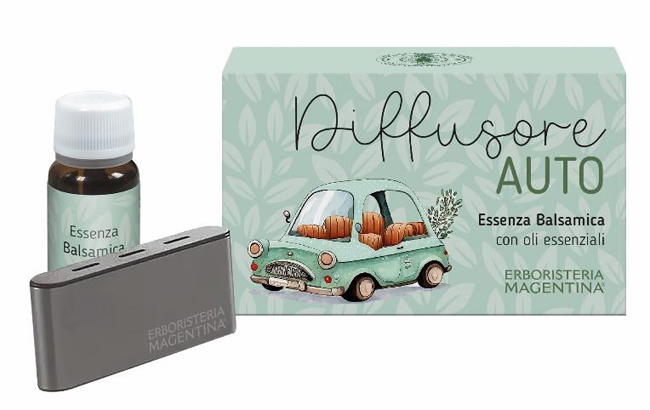 DIFFUSORE AUTO + ESSENZA BALSAMICA DIFFUSORE AUTO + ESSENZA BALSAMICA