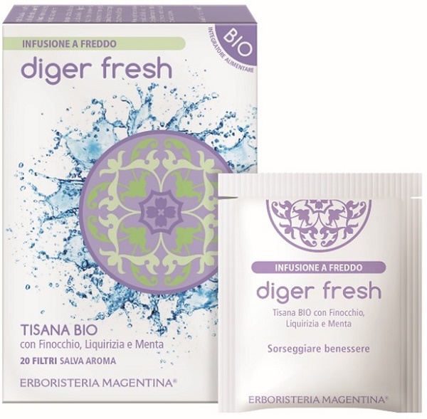 TISANA FREDDA DIGER FRESH BIO 20 FILTRI TISANA FREDDA DIGER FRESH BIO 20 FILTRI