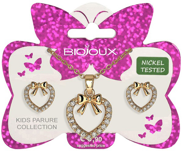 BJS011 PARURE ORECCHINI+COLLANINA FLAKE HEART GOLD PLATED BJS011 PARURE ORECCHINI+COLLANINA FLAKE HEART GOLD PLATED