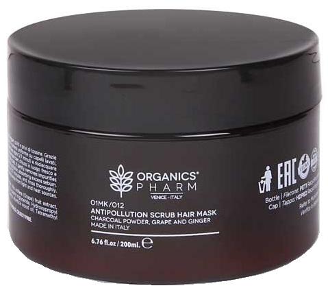 ORGANICS PHARM ANTIPOLLUTION SCRUB HAIR MASK 200 ML ORGANICS PHARM ANTIPOLLUTION SCRUB HAIR MASK 200 ML