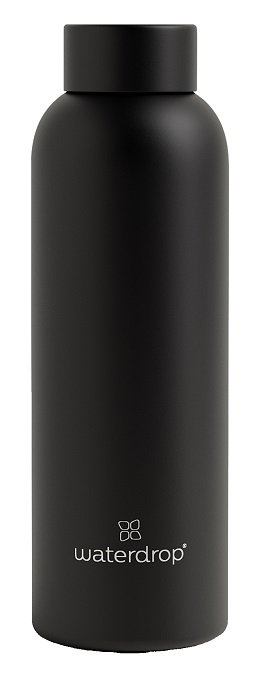 WATERDROP BOTTIGLIA ACCIAIO BLACK MATT 600 ML