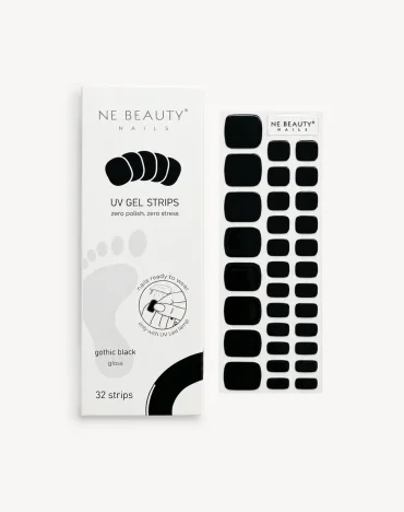 Ne Beauty strips pedicure Gothic Black