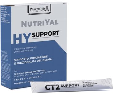 NUTRIYAL HY SUPPORT 20 STICK MONODOSE DA 15 ML SENZA GLUTINE NATURALMENTE PRIVO DI LATTOSIO